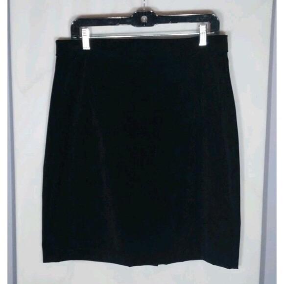 John Roberts 2 PC Suit 16 Black Faux Suede Knee-length Skirt Embellished Blazer - Picture 2 of 15